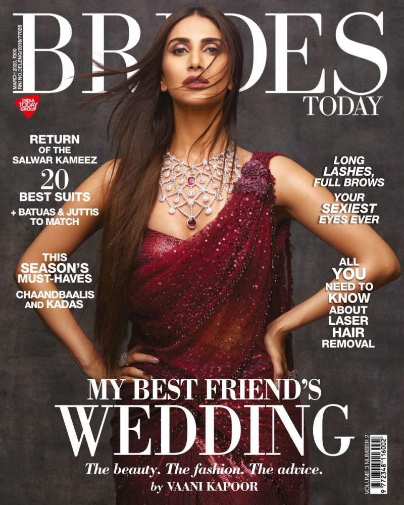 Vaani Kapoor featured on the Brides Today cover from March 2020