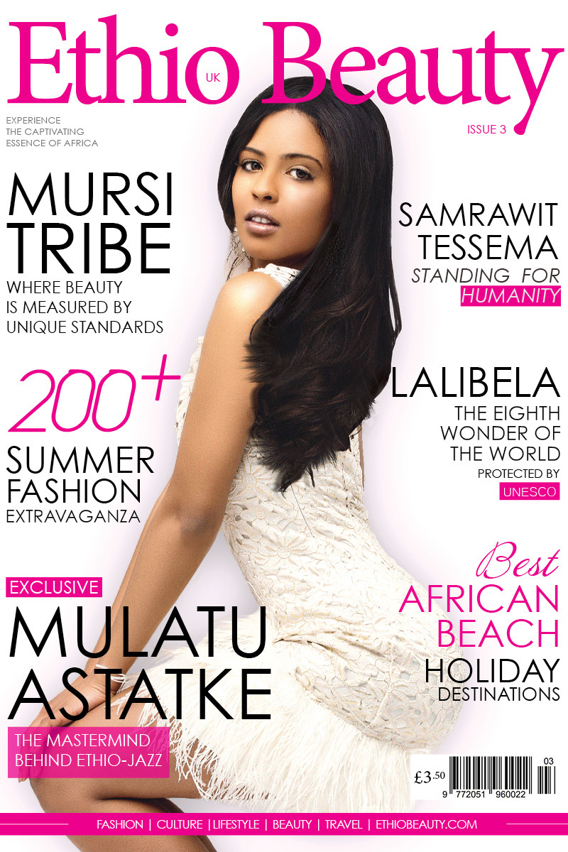 Samrawit Tessema featured on the Ethio Beauty cover from July 2014