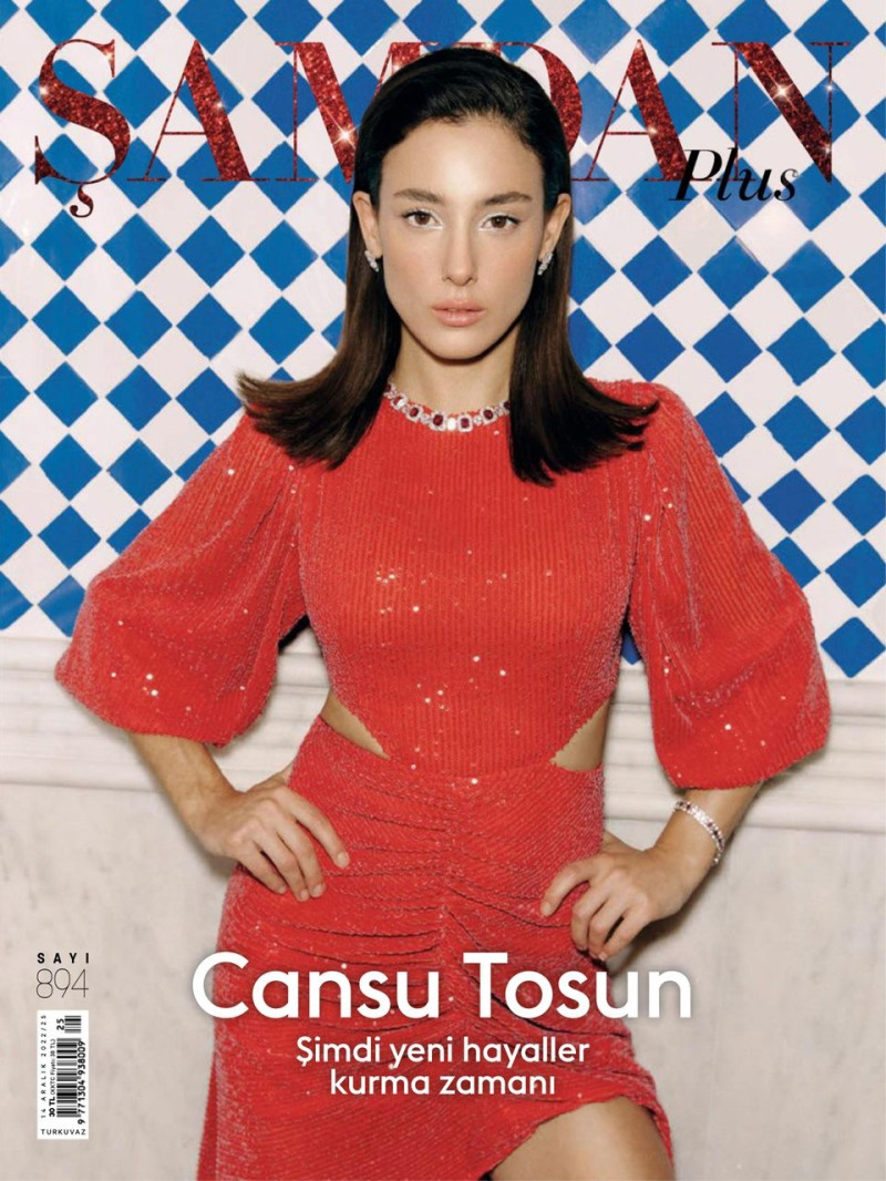 Cansu Tosun featured on the Samdan Plus cover from December 2022