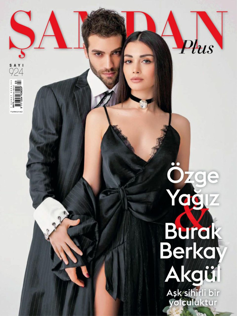 Ozge Yagiz, Burak Berkay featured on the Samdan Plus cover from February 2024