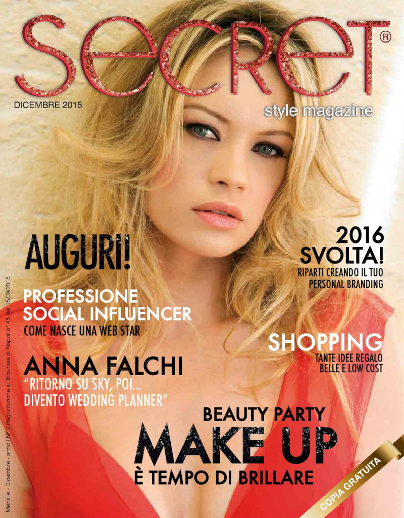 Anna Falchi featured on the Secret Style magazine cover from December 2015