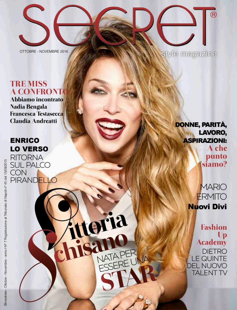 Vittoria Schisano featured on the Secret Style magazine cover from October 2016