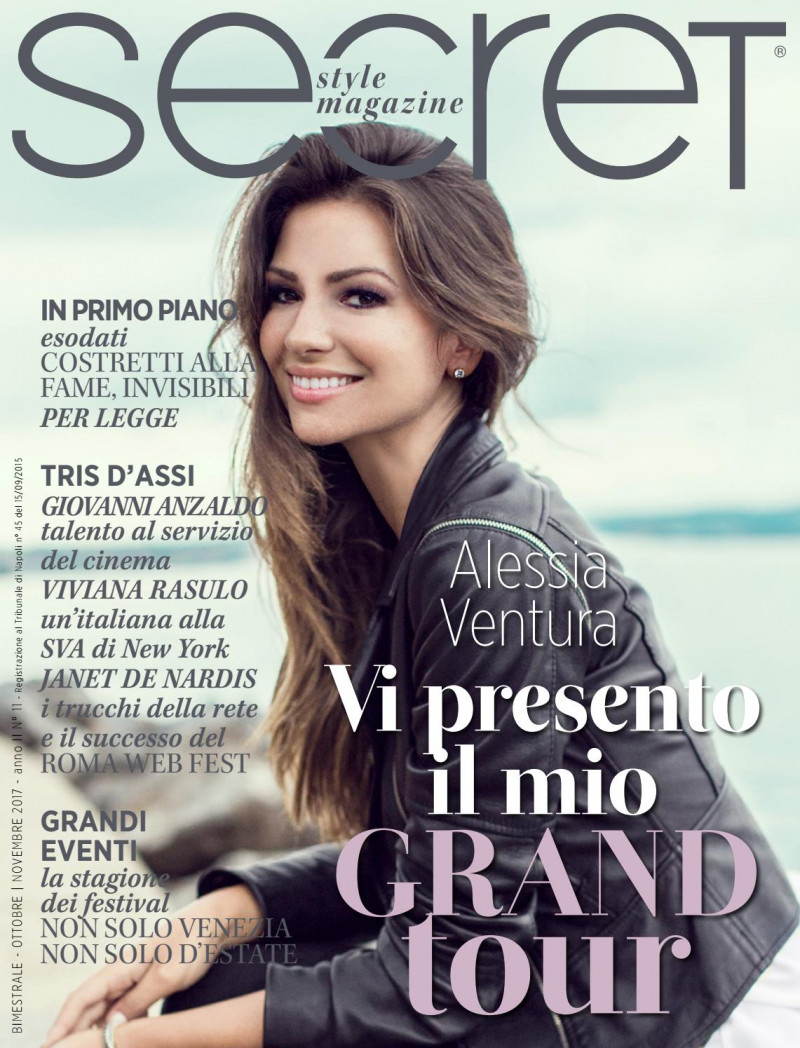 Alessia Ventura featured on the Secret Style magazine cover from October 2017