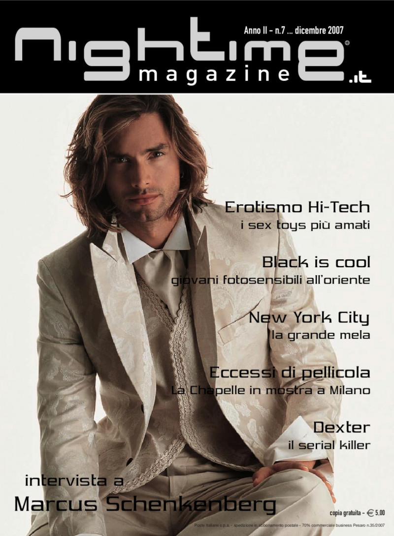 Marcus Schenkenberg featured on the Nightime Magazine cover from December 2007