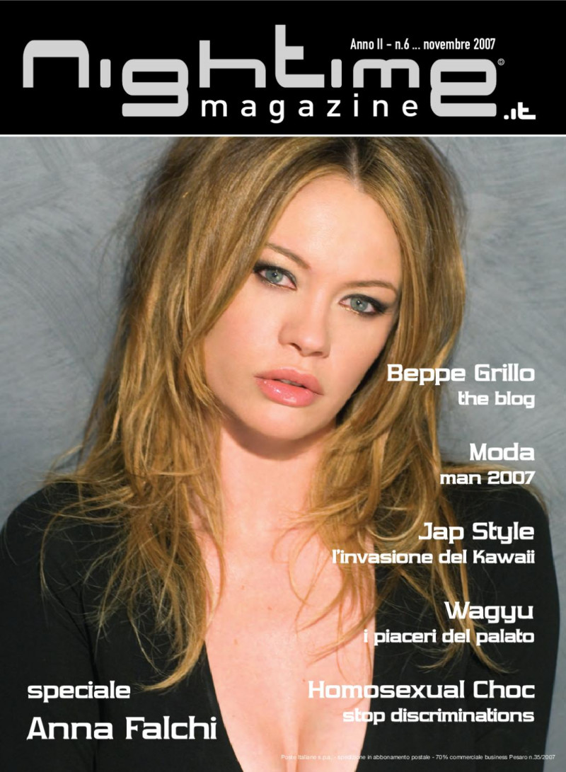 Anna Falchi featured on the Nightime Magazine cover from November 2007