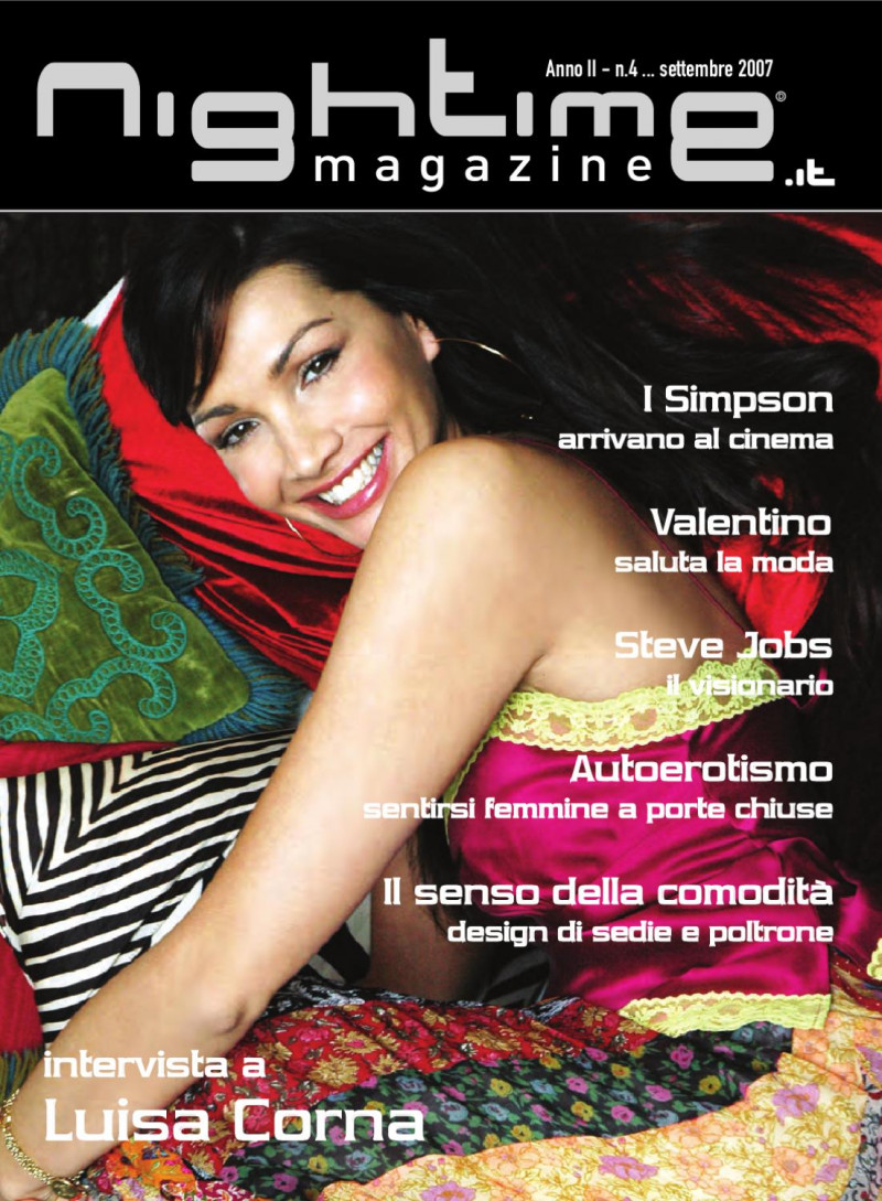 Luisa Corna featured on the Nightime Magazine cover from September 2007