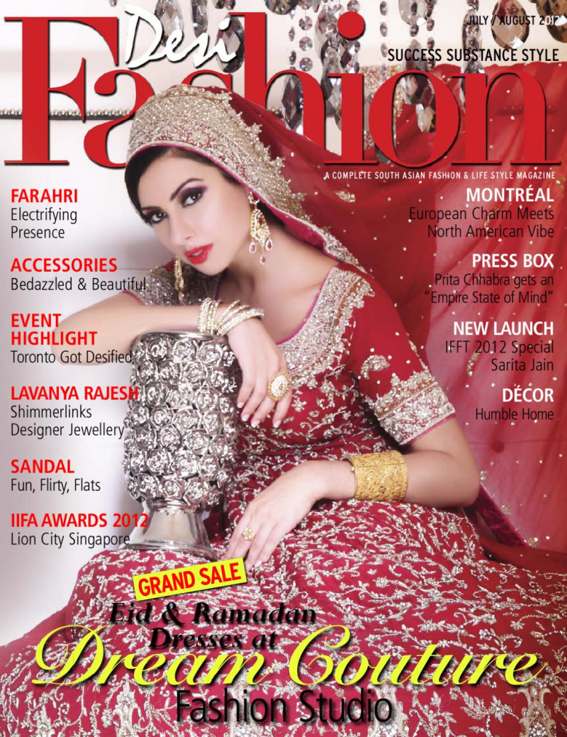  featured on the Desi Fashion cover from July 2012