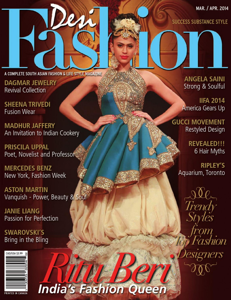  featured on the Desi Fashion cover from March 2014