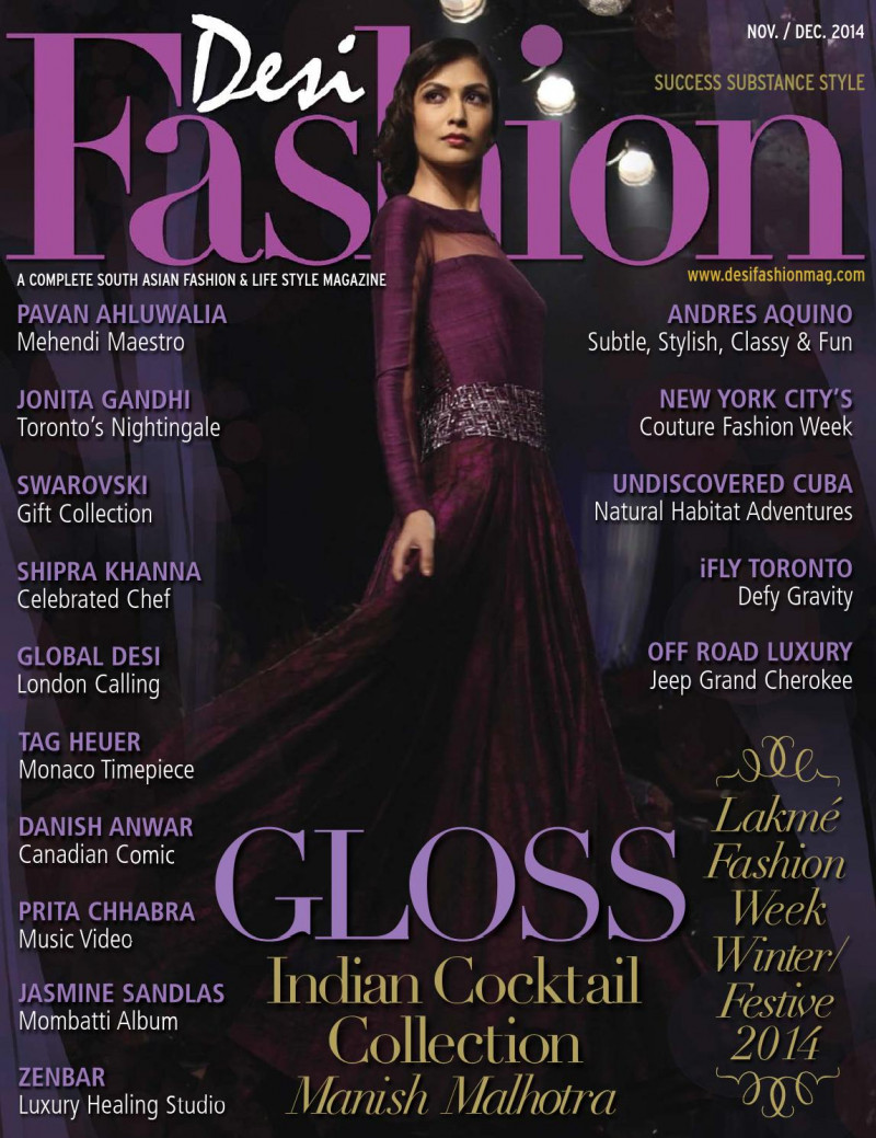  featured on the Desi Fashion cover from November 2014