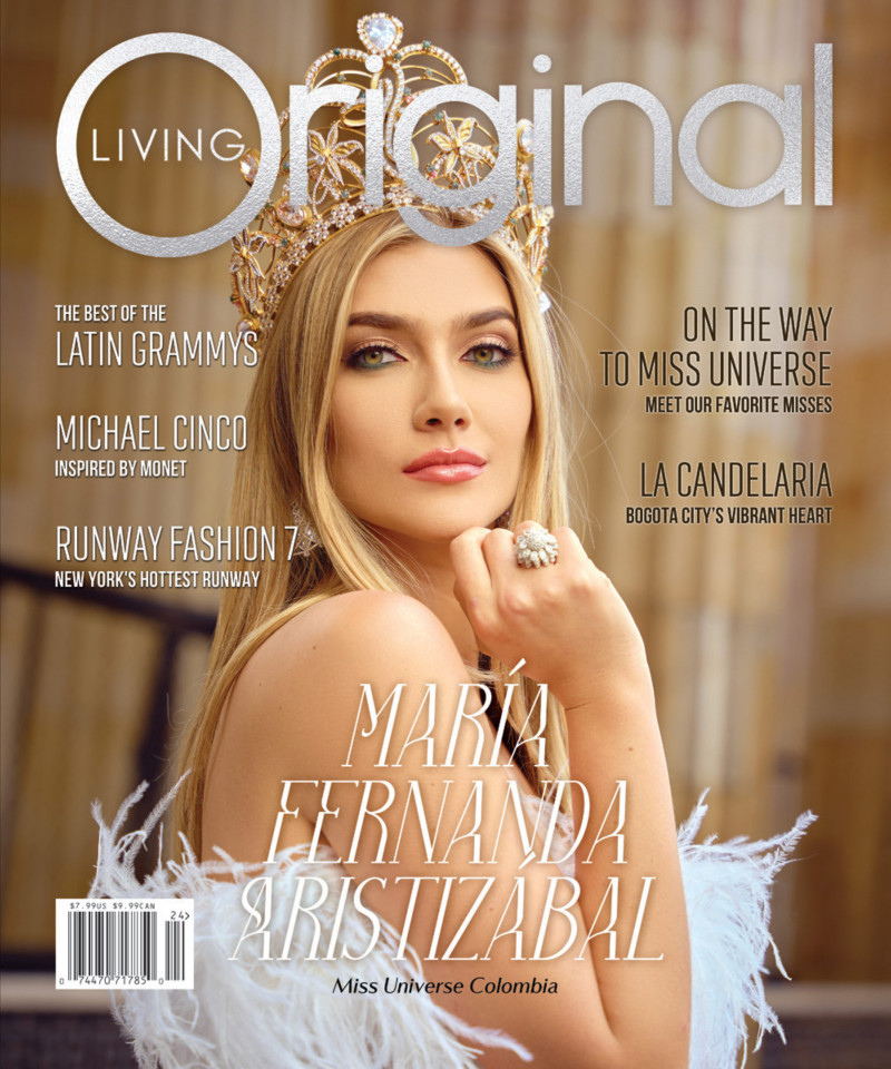 Maria Fernanda Aristizabal featured on the Original Living Magazine cover from December 2022