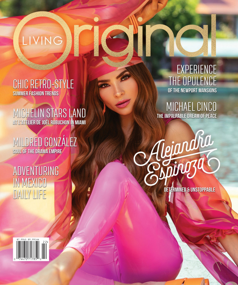 Alejandra Espinoza featured on the Original Living Magazine cover from June 2022