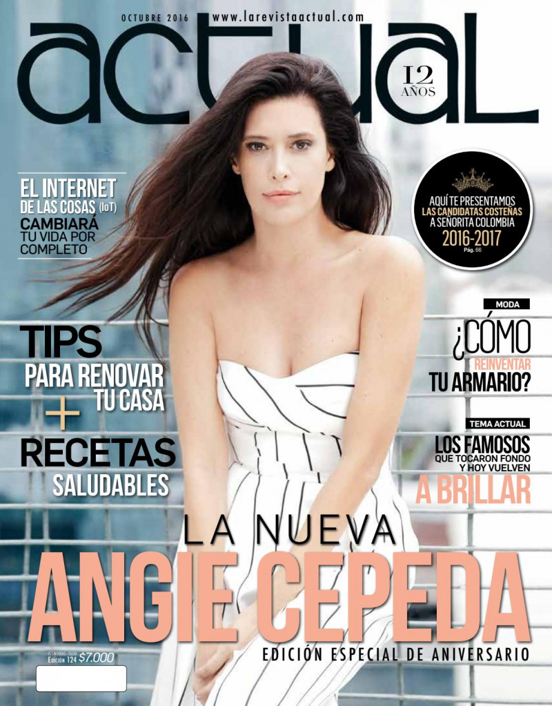 Angie Cepeda featured on the La Revista Actual cover from October 2016