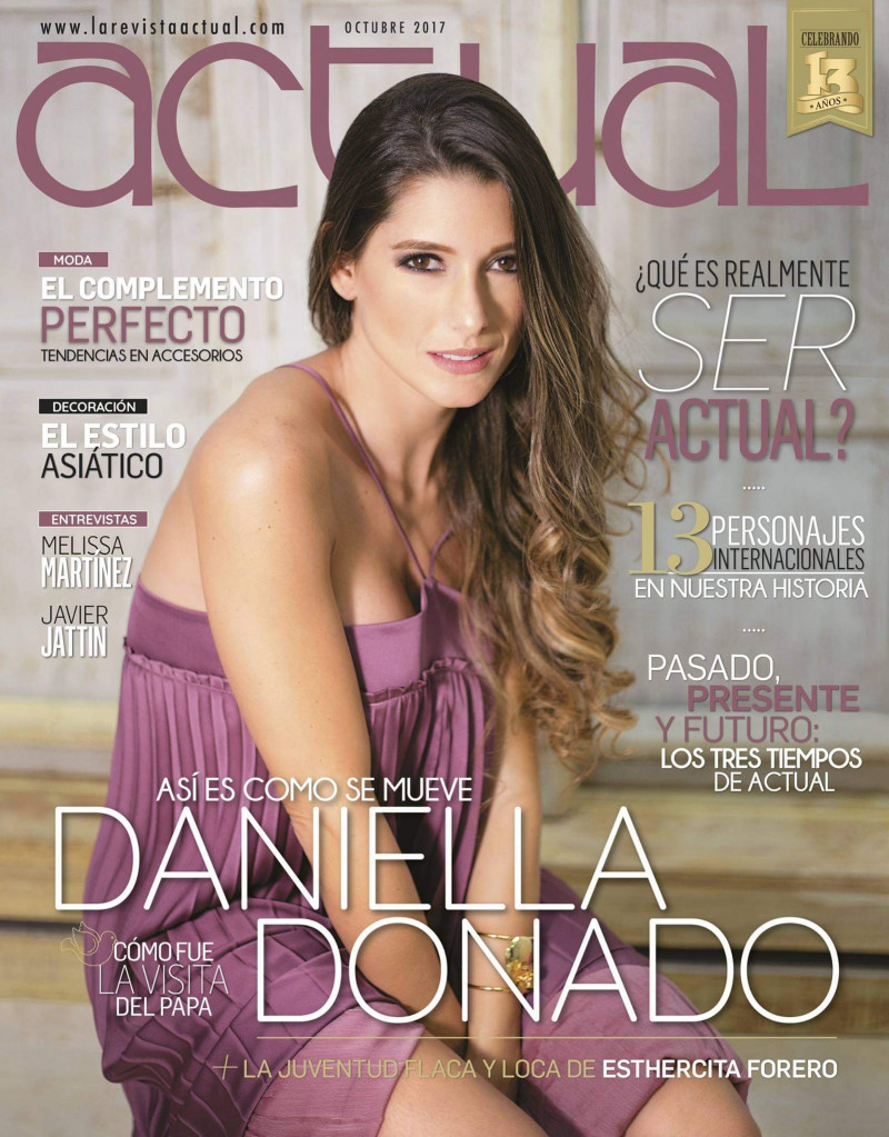 Daniella Donado featured on the La Revista Actual cover from October 2017