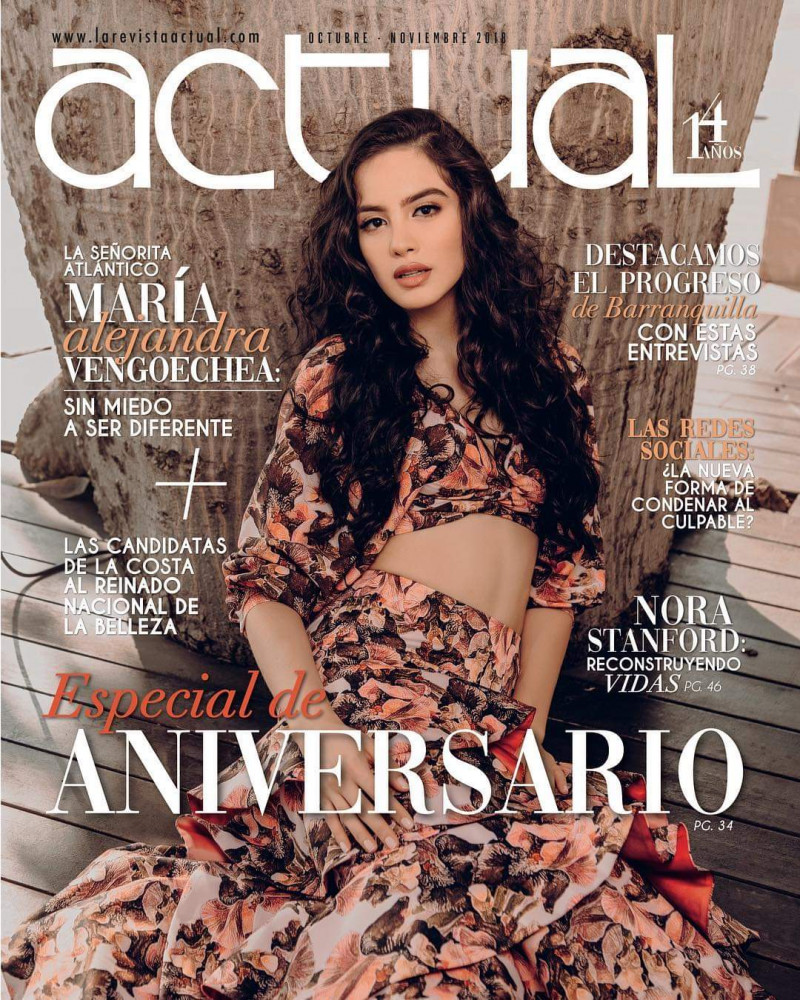 María Alejandra Vengoechea featured on the La Revista Actual cover from October 2018