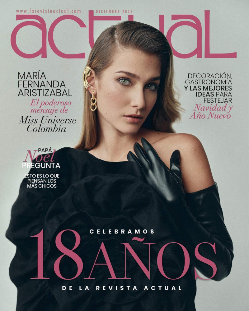 Maria Fernanda Aristizabal featured on the La Revista Actual cover from December 2022