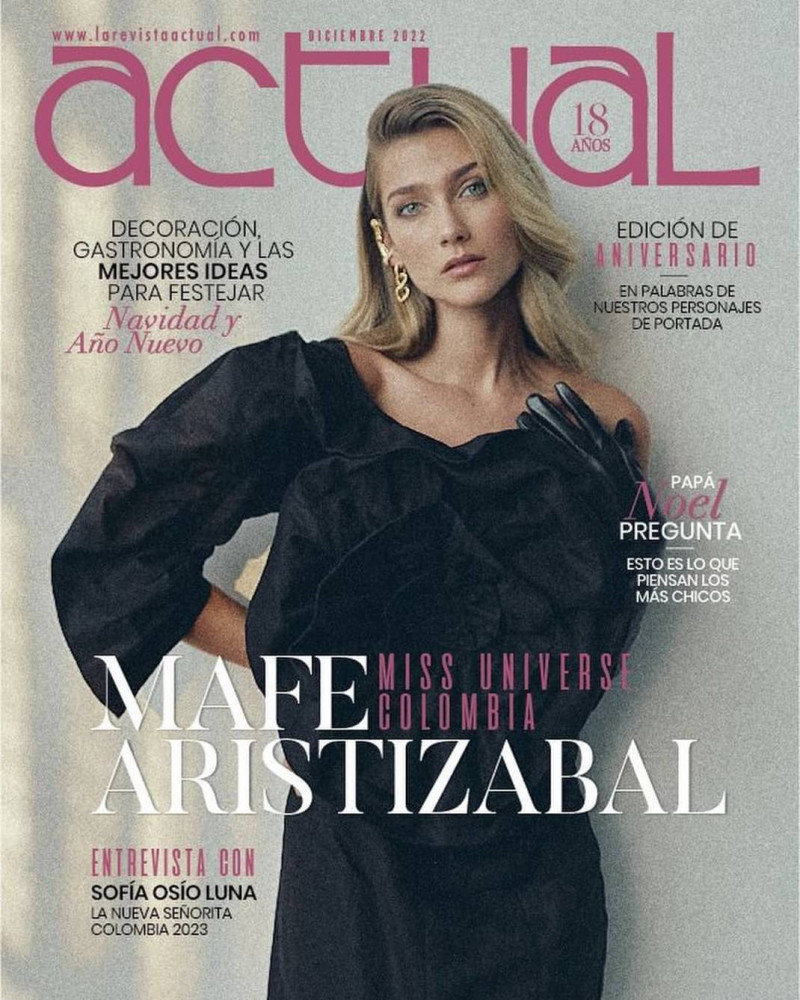 Maria Fernanda Aristizabal featured on the La Revista Actual cover from December 2022