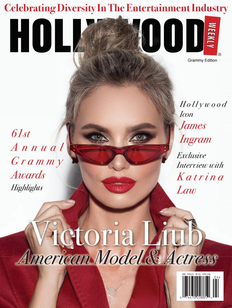 Victoria Liub featured on the Hollywood Weekly cover from April 2018