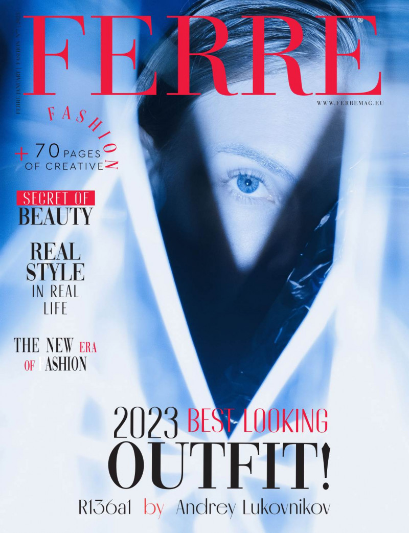 Ekaterina Lukovnikova featured on the Ferre cover from January 2023