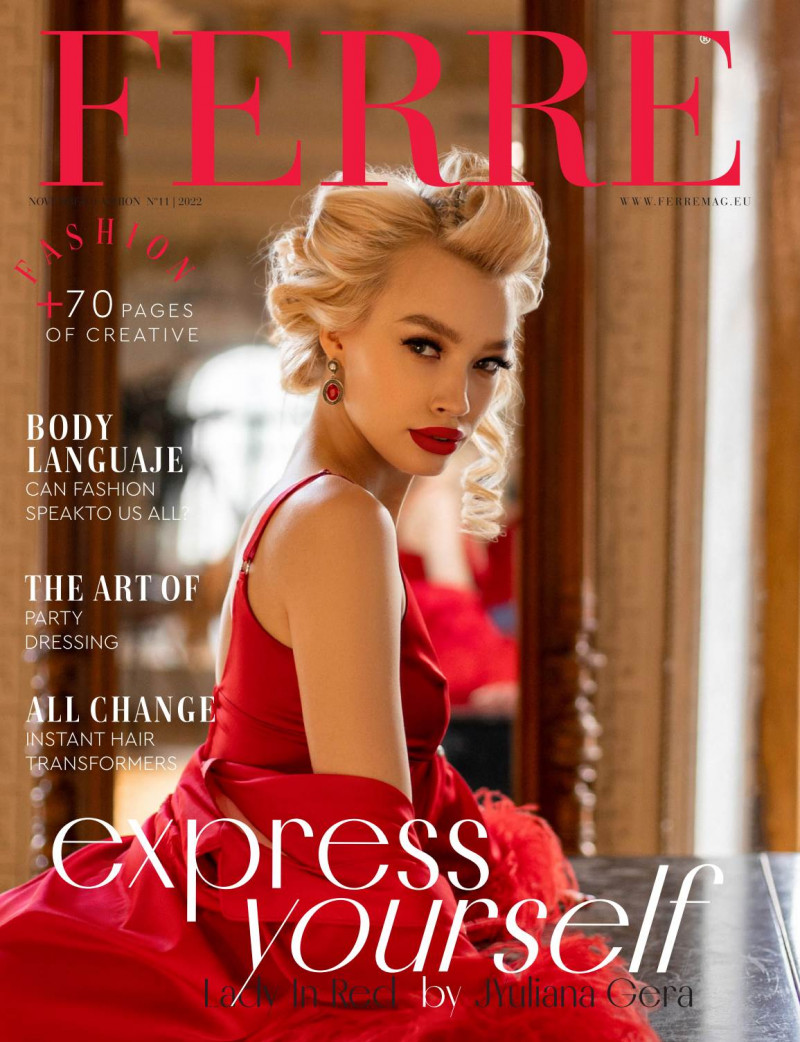 Dasha Aztatceva featured on the Ferre cover from November 2022