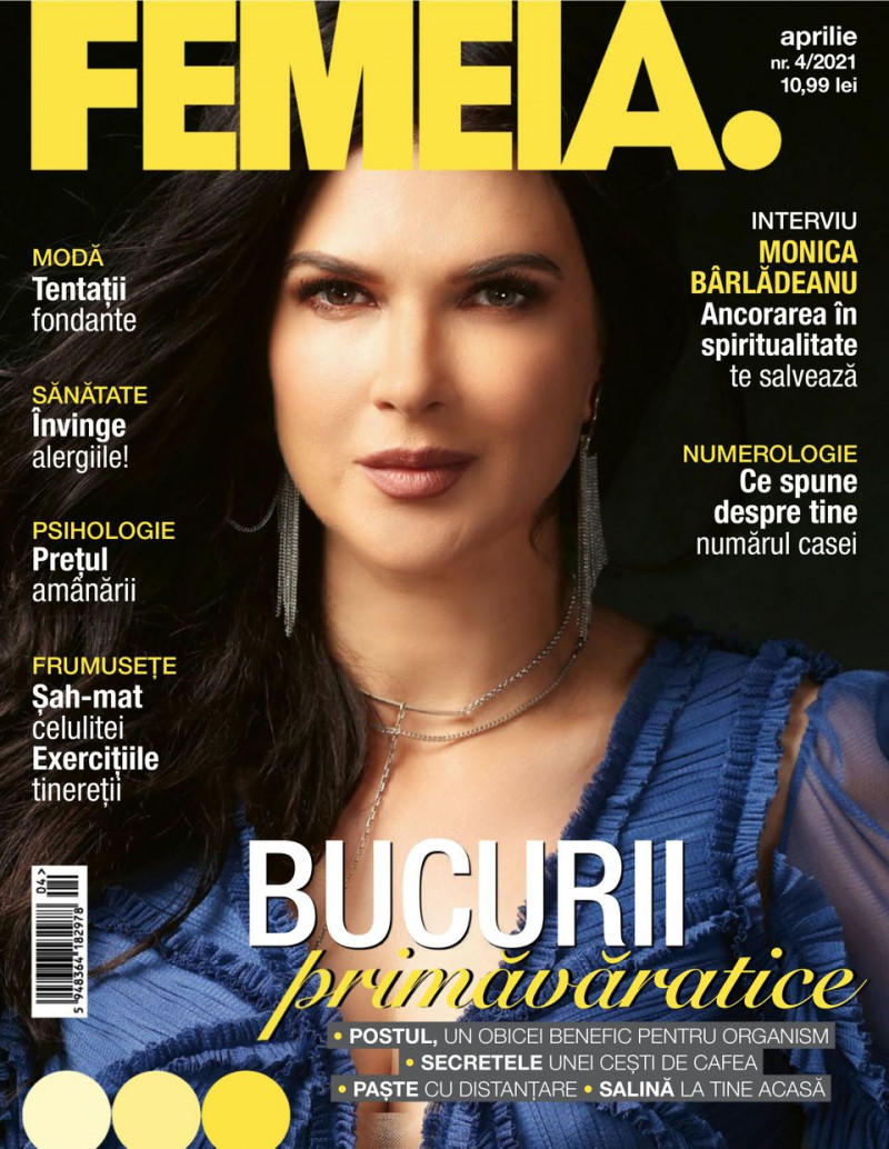 Monica Barladeanu featured on the Femeia cover from April 2021