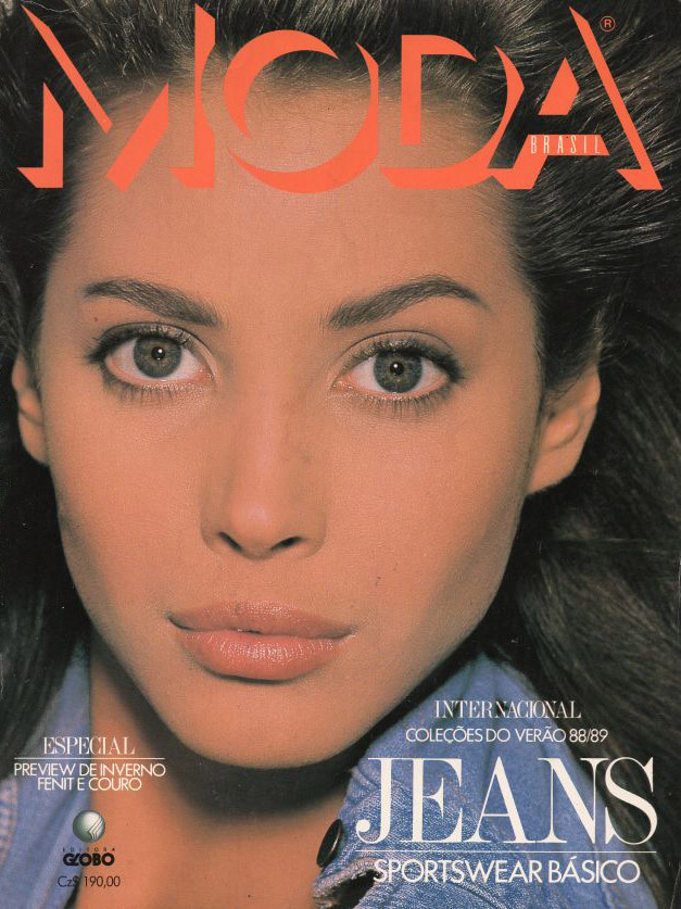 Christy Turlington featured on the Moda Moldes Brazil cover from June 1988