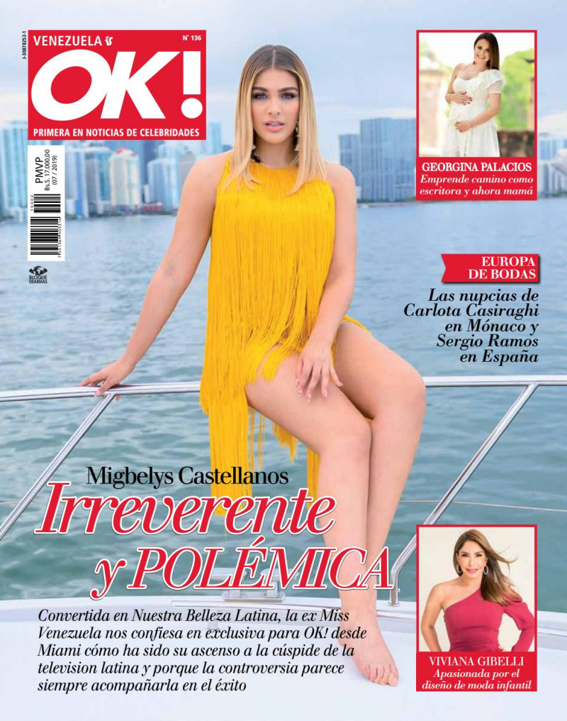 Migbelys Castellanos featured on the OK! Magazine Venezuela cover from July 2019