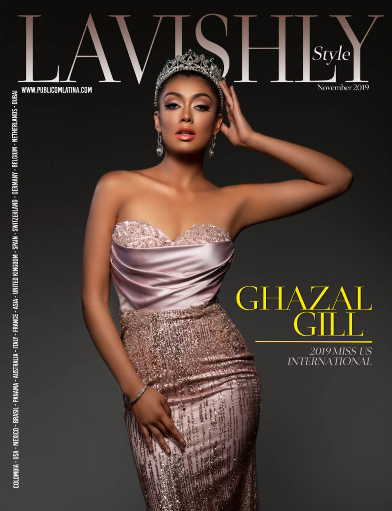 Ghazal Gill featured on the Lavishly Style cover from November 2019