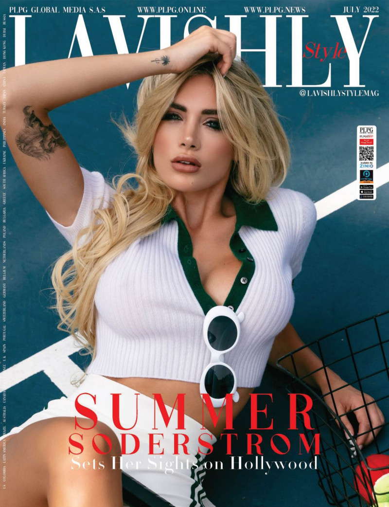 Summer Soderstrom featured on the Lavishly Style cover from July 2022