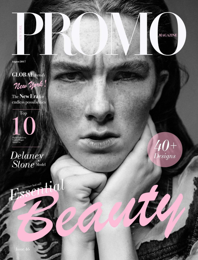 Delaney Stone featured on the Promo Magazine cover from August 2017