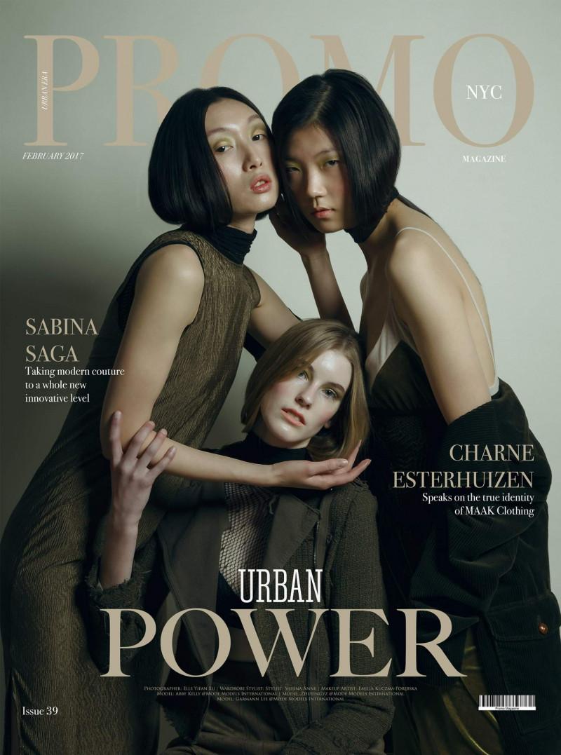 Zhu Ying, Abby Kelly, Garmann Lee featured on the Promo Magazine cover from February 2017