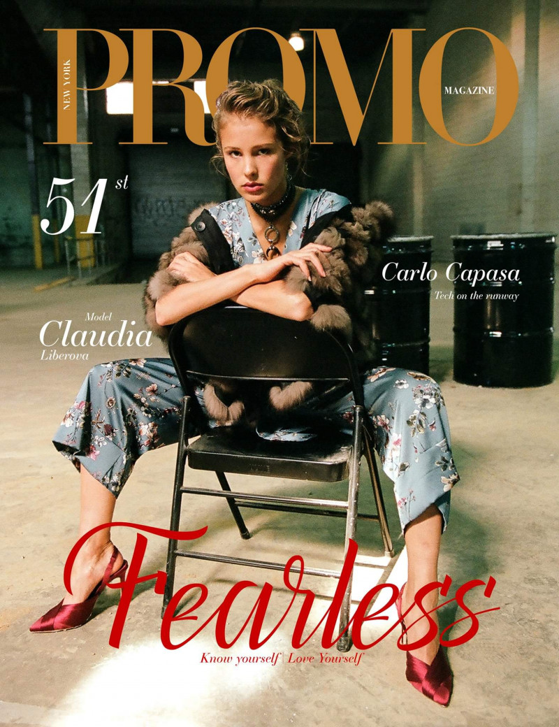 Claudia Liberova featured on the Promo Magazine cover from February 2018