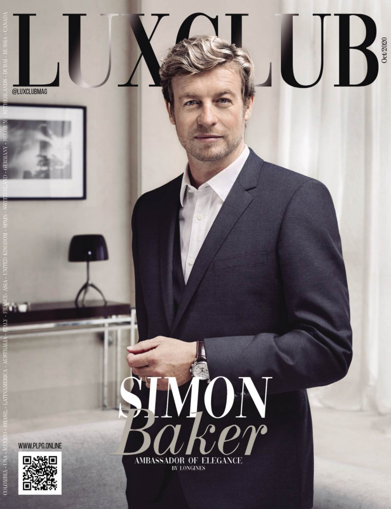 Simon Baker featured on the LuxClub cover from October 2020