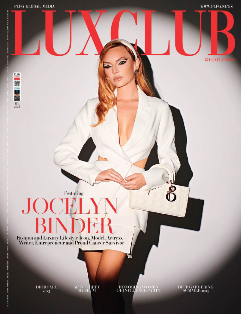 Jocelyn Binder featured on the LuxClub cover from July 2023