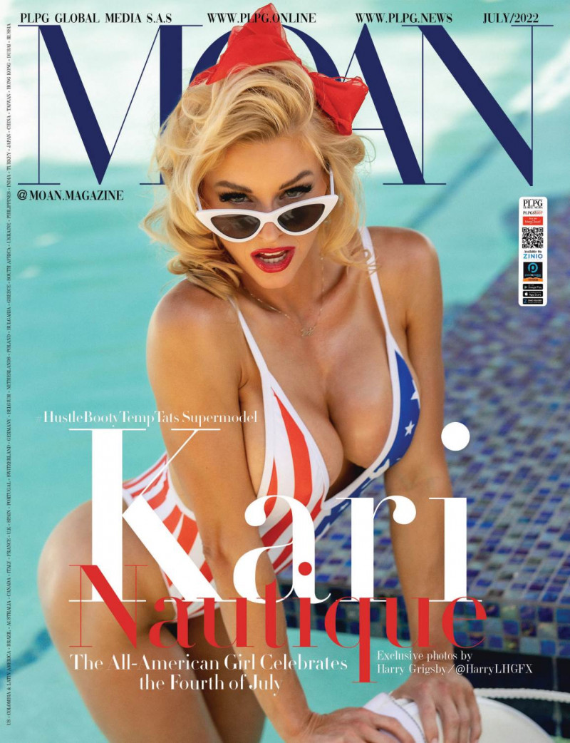 Kari Nautique featured on the Moan cover from July 2022