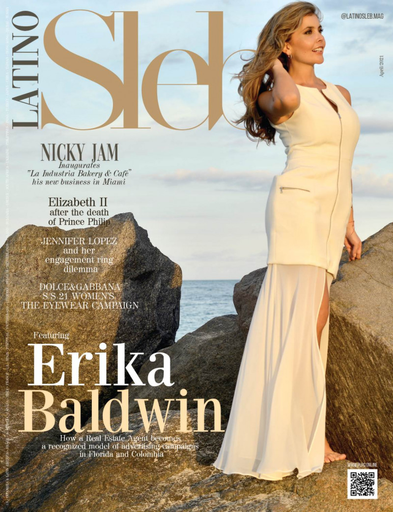 Erika Baldwin featured on the Latino Sleb cover from April 2021