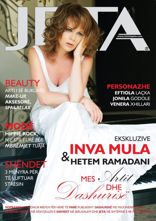 Inva Mula featured on the Jeta cover from December 2011