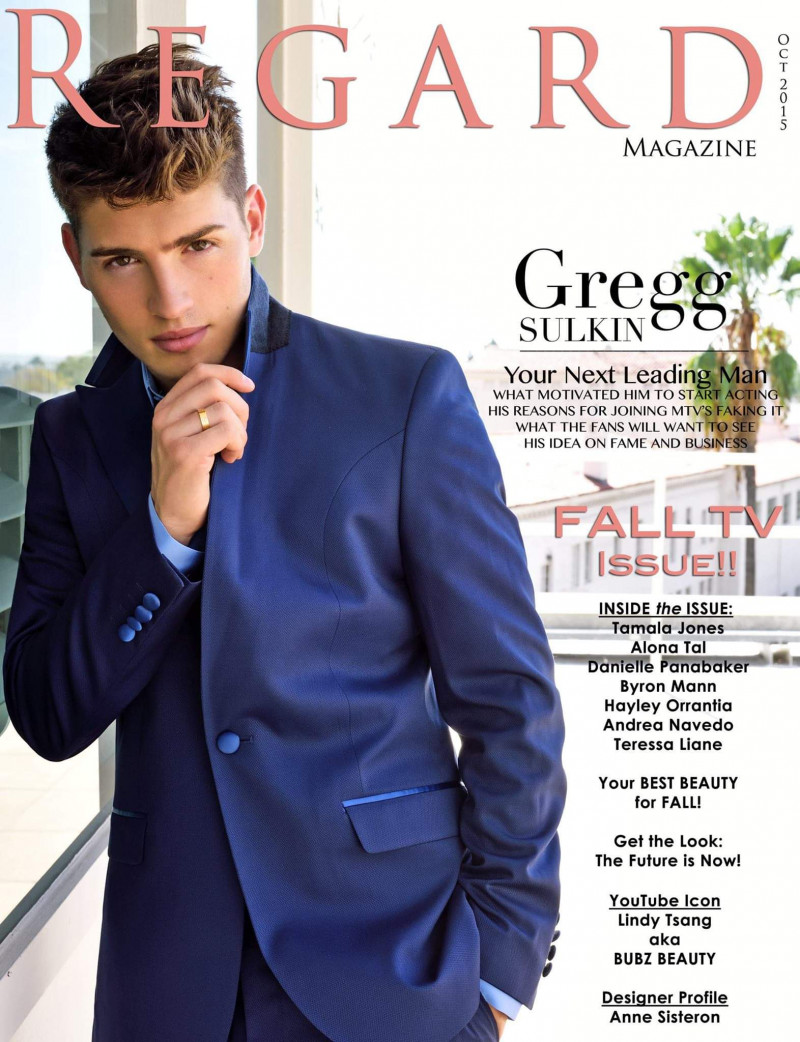 Gregg Sulkin featured on the Regard cover from October 2015