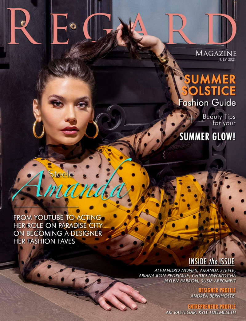 Amanda Steele featured on the Regard cover from July 2021