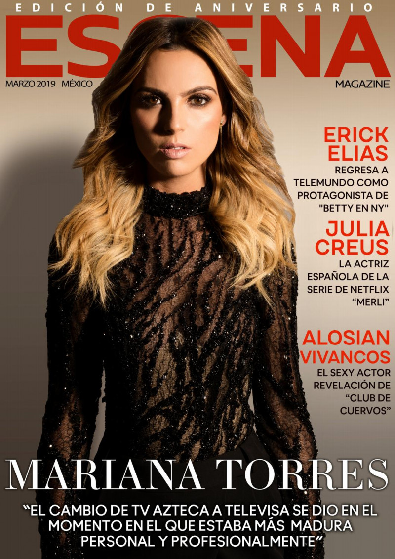 Mariana Torres featured on the Escena Magazine Mexico cover from March 2019