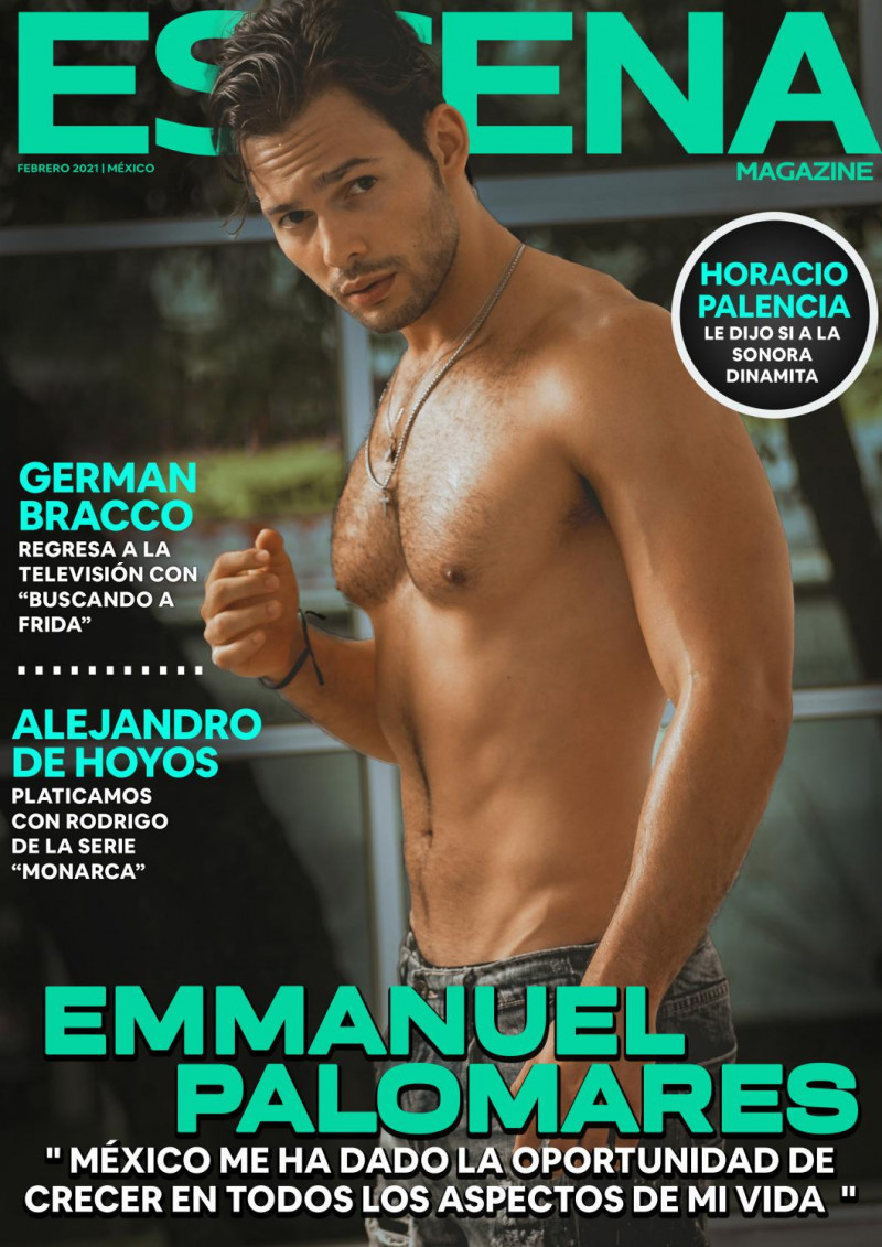 Emmanuel Palomares featured on the Escena Magazine Mexico cover from February 2021