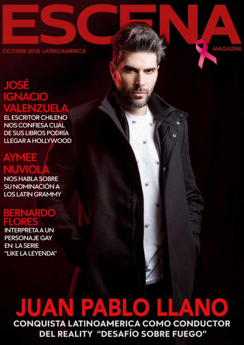 Juan Pablo Llano featured on the Escena Magazine Latinoamerica cover from October 2018