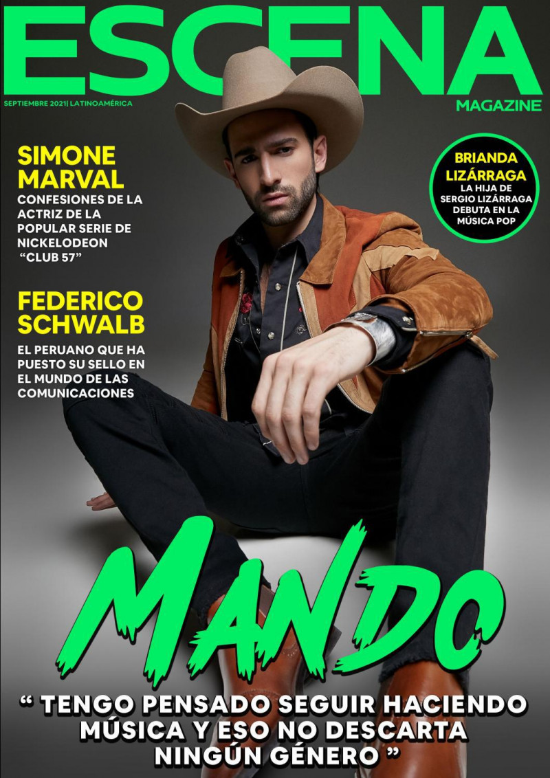 Mando featured on the Escena Magazine Latinoamerica cover from September 2021