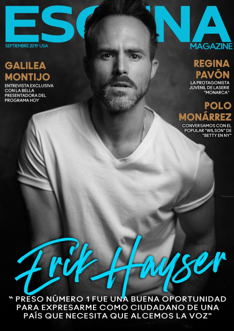 Erik Hayser featured on the Escena Magazine USA cover from September 2019