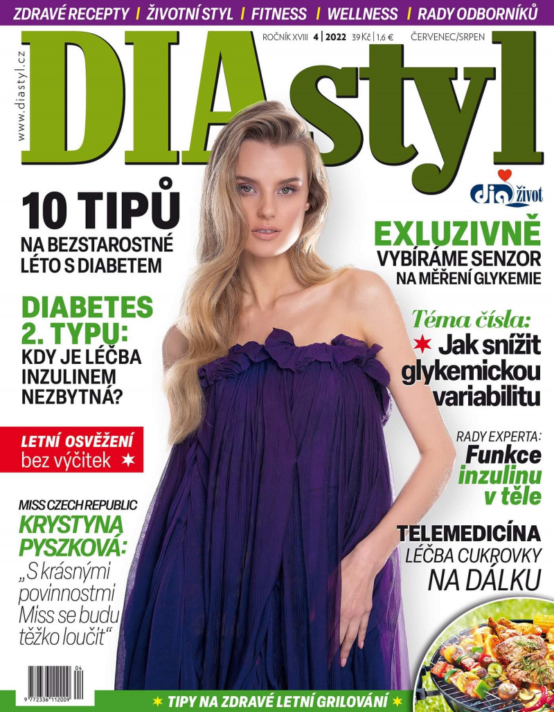 Krystyna Pyszkova featured on the DIAstyl cover from July 2022