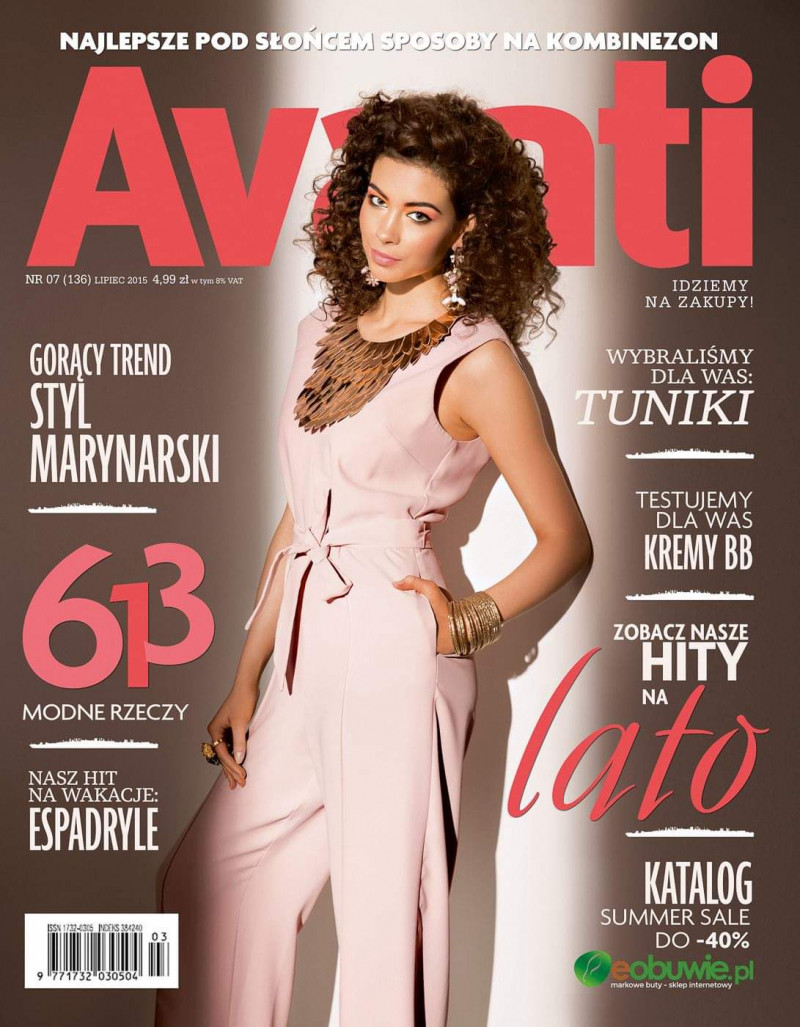 Milena Lewandowska featured on the Avanti Poland cover from July 2015