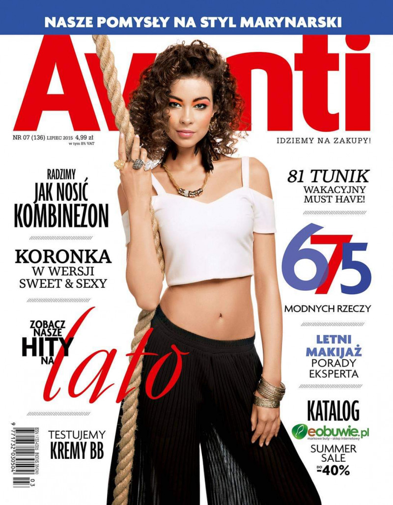 Milena Lewandowska featured on the Avanti Poland cover from July 2015