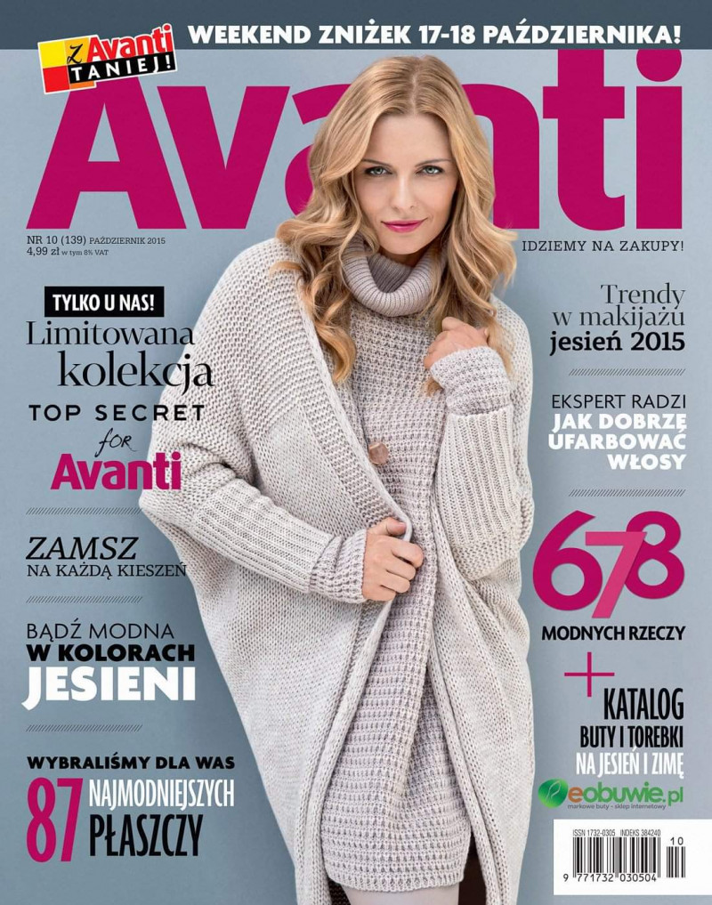 Kasia featured on the Avanti Poland cover from October 2015