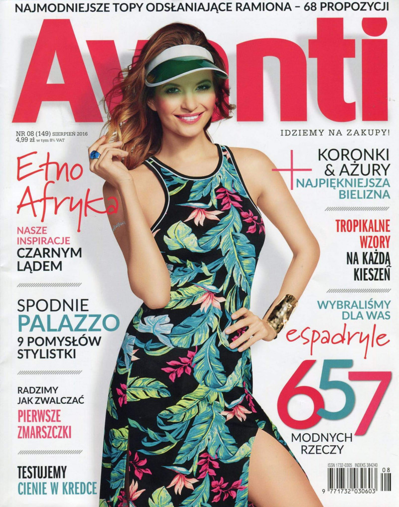 Izabela Folga featured on the Avanti Poland cover from August 2016