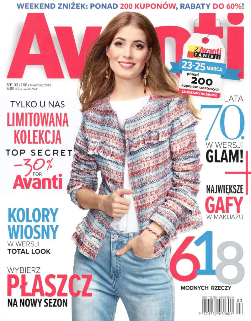 Eva Lebeuf featured on the Avanti Poland cover from March 2018