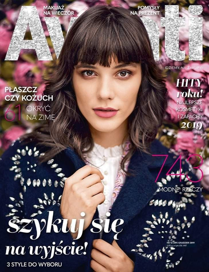 Edita Strzeszewska featured on the Avanti Poland cover from December 2019